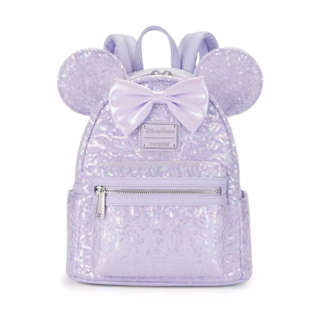Loungefly Minnie Mouse Opalescent Sequined Mini Backpack Disney Parks